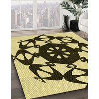 Patterned Bakers Brown Rug, pat1425yw