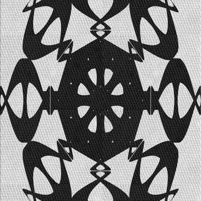 Patterned Platinum Gray Novelty Rug, pat1425