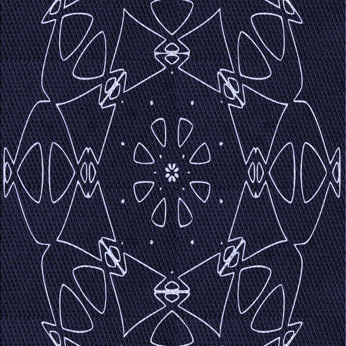 Patterned Black Rug, pat1426blu