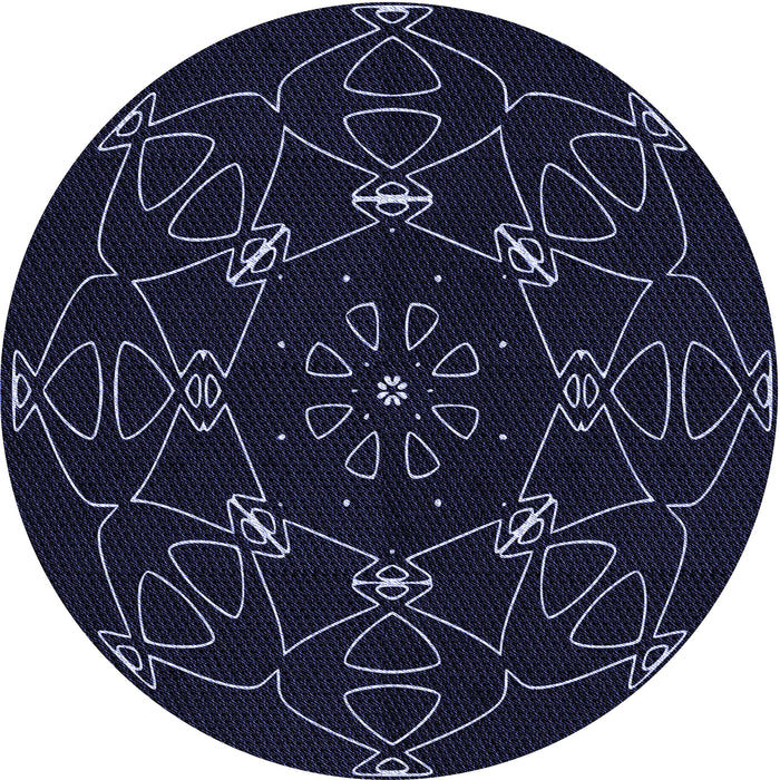 Square Machine Washable Transitional Black Rug in a Living Room, wshpat1426blu