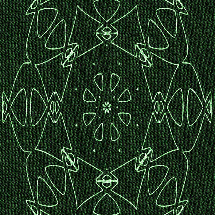 Machine Washable Transitional Black Rug, wshpat1426grn