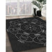 Machine Washable Transitional Black Rug in a Family Room, wshpat1426gry