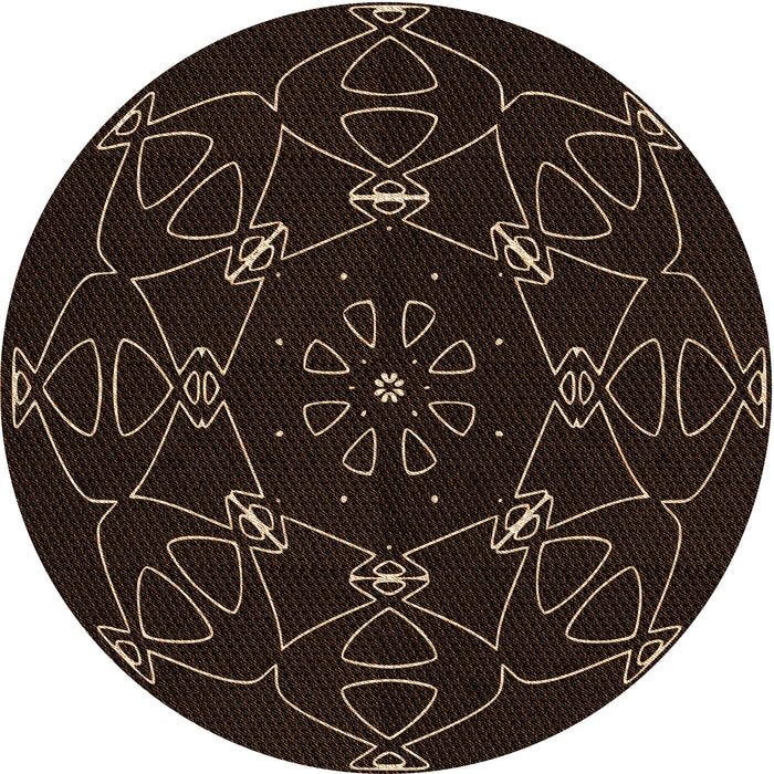 Square Patterned Black Rug, pat1426org
