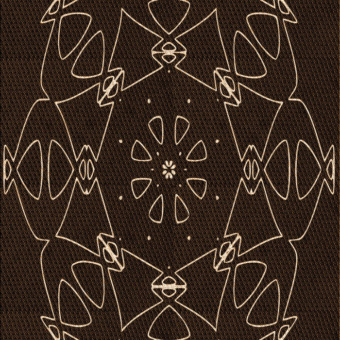 Patterned Black Rug, pat1426org