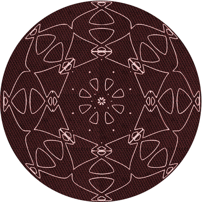 Square Machine Washable Transitional Chocolate Brown Rug in a Living Room, wshpat1426rd