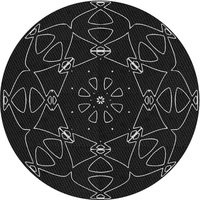 Square Machine Washable Transitional Gray Rug, wshpat1426