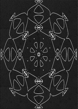 Patterned Gray Novelty Rug, pat1426