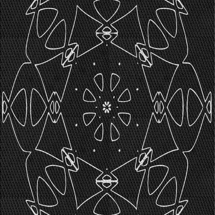 Patterned Gray Novelty Rug, pat1426