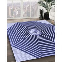 Patterned Blue Rug, pat1427blu