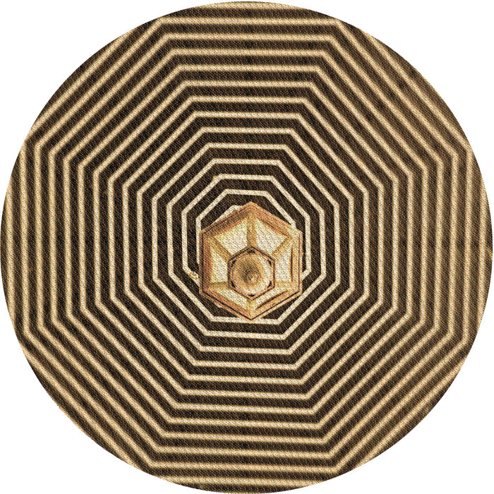 Square Patterned Bakers Brown Rug, pat1427brn