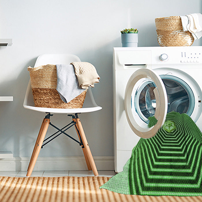 Machine Washable Transitional Deep Emerald Green Rug in a Washing Machine, wshpat1427grn