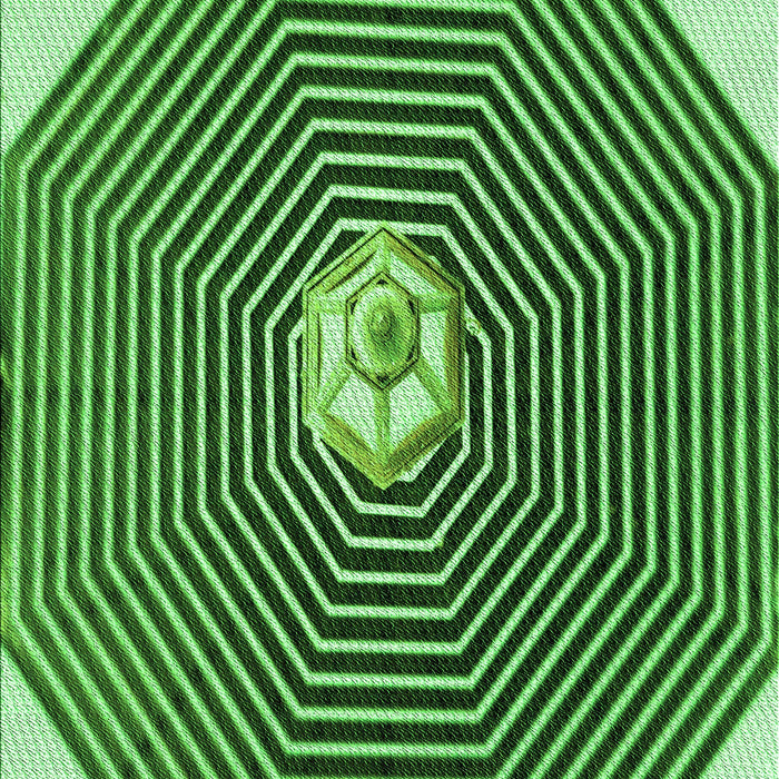 Patterned Deep Emerald Green Rug, pat1427grn