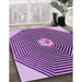 Patterned Violet Purple Rug in Family Room, pat1427pur