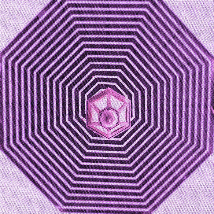 Round Patterned Violet Purple Rug, pat1427pur