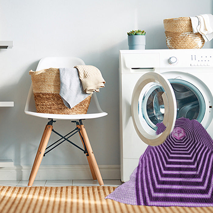 Machine Washable Transitional Violet Purple Rug in a Washing Machine, wshpat1427pur