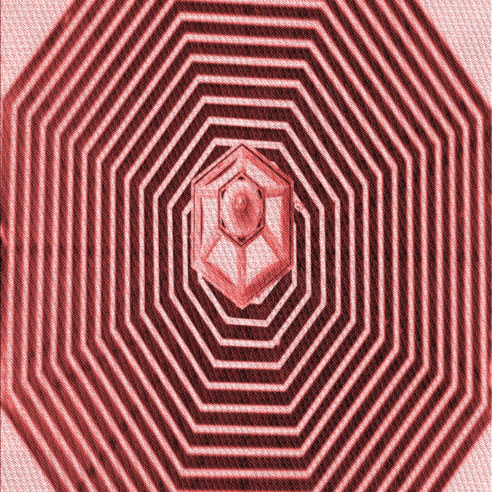 Patterned Light Coral Pink Rug, pat1427rd