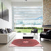 Square Patterned Light Coral Pink Rug in a Living Room, pat1427rd