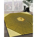 Patterned Golden Brown Yellow Rug in Family Room, pat1427yw