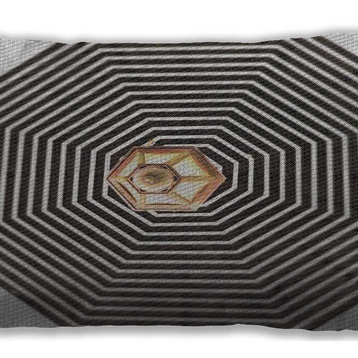 Patterned Rectangular Burgundy Brown Lumbar Throw Pillow, 13 inch by 19 inch, lbpat1427