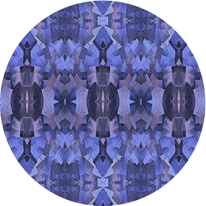 Square Patterned Light Slate Blue Rug, pat1428blu