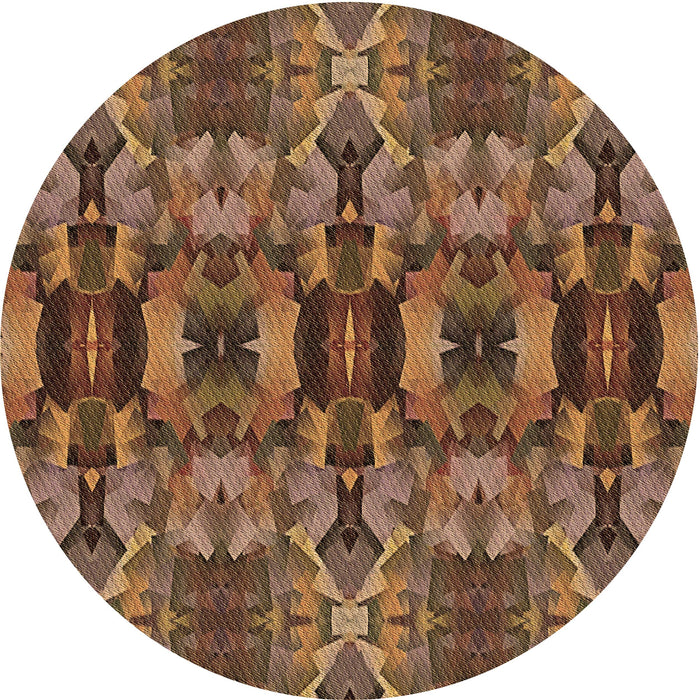 Square Patterned Red Brown Rug, pat1428brn