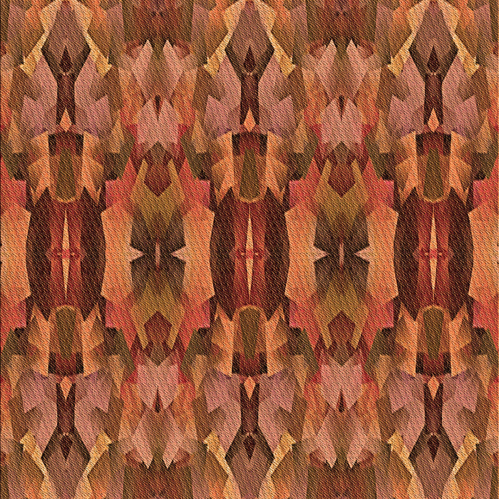 Patterned Neon Orange Rug, pat1428org
