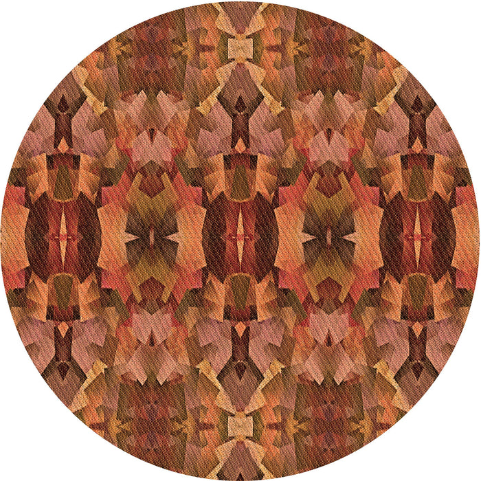 Square Patterned Neon Orange Rug, pat1428org