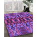 Patterned Dark Magenta Purple Rug in Family Room, pat1428pur