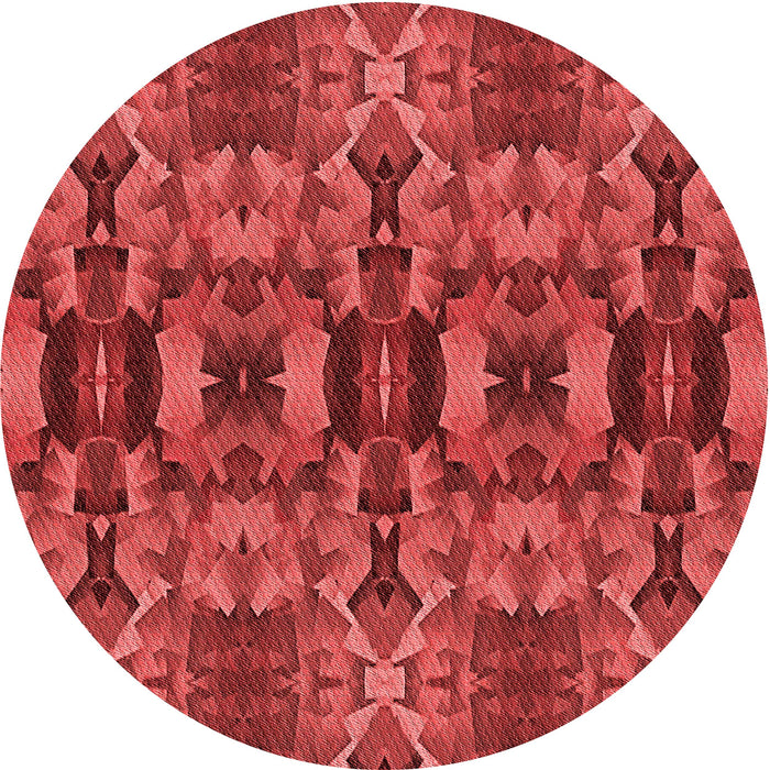 Square Patterned Red Rug, pat1428rd