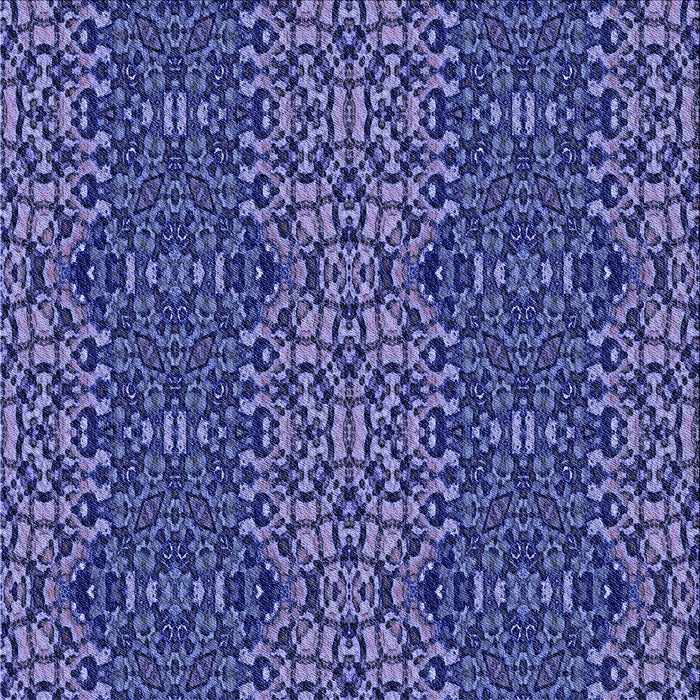 Round Patterned Light Slate Blue Rug, pat1429blu