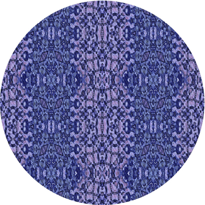 Square Patterned Light Slate Blue Rug, pat1429blu