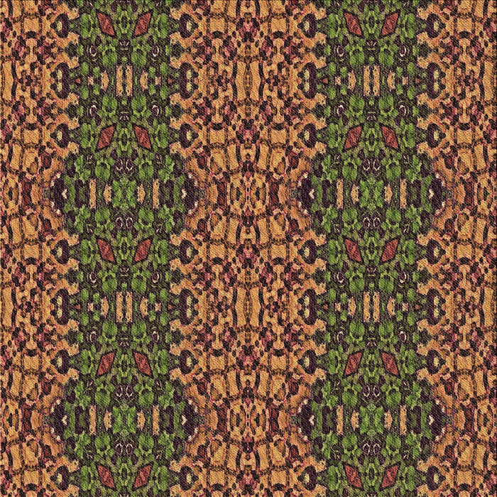 Round Patterned Cinnamon Brown Rug, pat1429brn