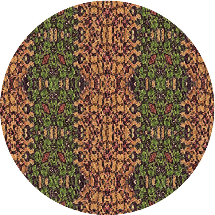 Square Machine Washable Transitional Cinnamon Brown Rug in a Living Room, wshpat1429brn