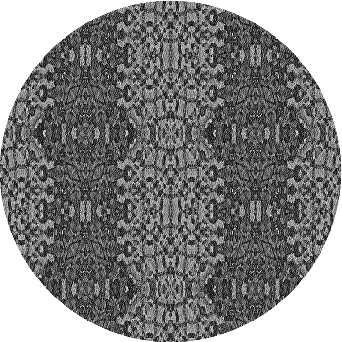 Square Machine Washable Transitional Gunmetal Gray Rug in a Living Room, wshpat1429gry