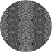 Square Patterned Gunmetal Gray Rug, pat1429gry