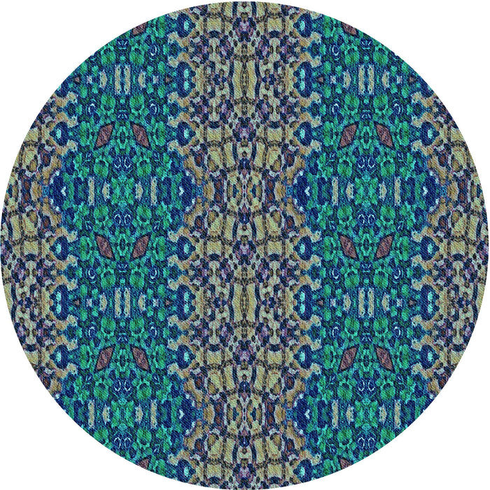 Square Machine Washable Transitional Seafoam Green Rug in a Living Room, wshpat1429lblu