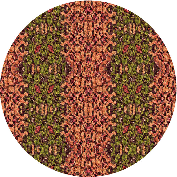 Square Machine Washable Transitional Saffron Red Rug in a Living Room, wshpat1429org