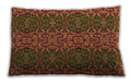 Patterned Rectangular Saffron Red Lumbar Throw Pillow, 13 inch by 19 inch, lbpat1429org
