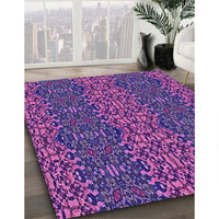 Patterned Bright Purple Rug, pat1429pur