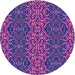 Square Patterned Bright Purple Rug, pat1429pur