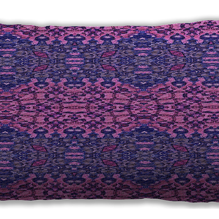 Patterned Rectangular Bright Purple Lumbar Throw Pillow, 13 inch by 19 inch, lbpat1429pur