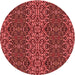 Square Machine Washable Transitional Cranberry Red Rug in a Living Room, wshpat1429rd