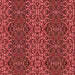 Round Machine Washable Transitional Cranberry Red Rug, wshpat1429rd