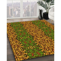 Patterned Red Brown Rug, pat1429yw