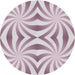 Sideview of Patterned Tulip Pink Novelty Rug, pat142