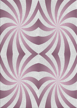 Patterned Tulip Pink Novelty Rug, pat142