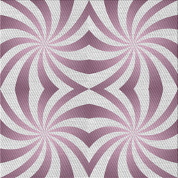 Square Patterned Tulip Pink Novelty Rug, pat142