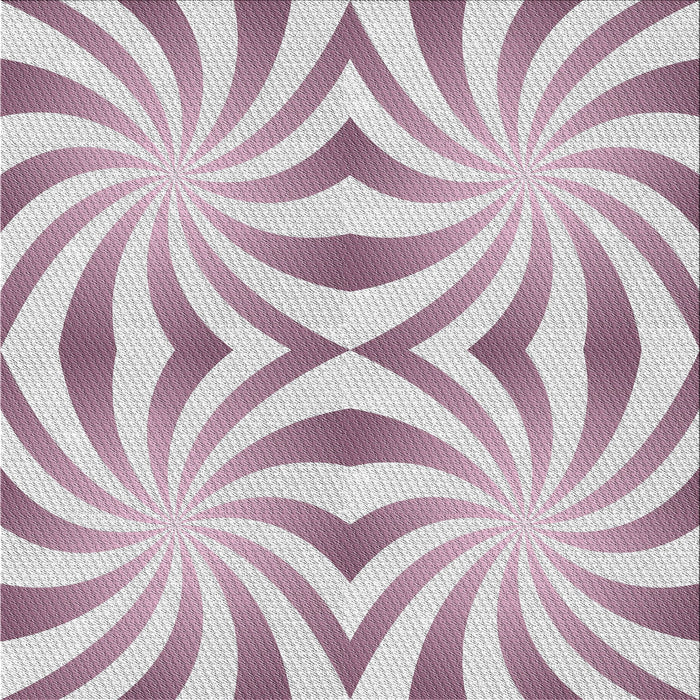 Square Patterned Tulip Pink Novelty Rug, pat142
