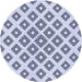 Square Patterned Lavender Blue Rug, pat143blu