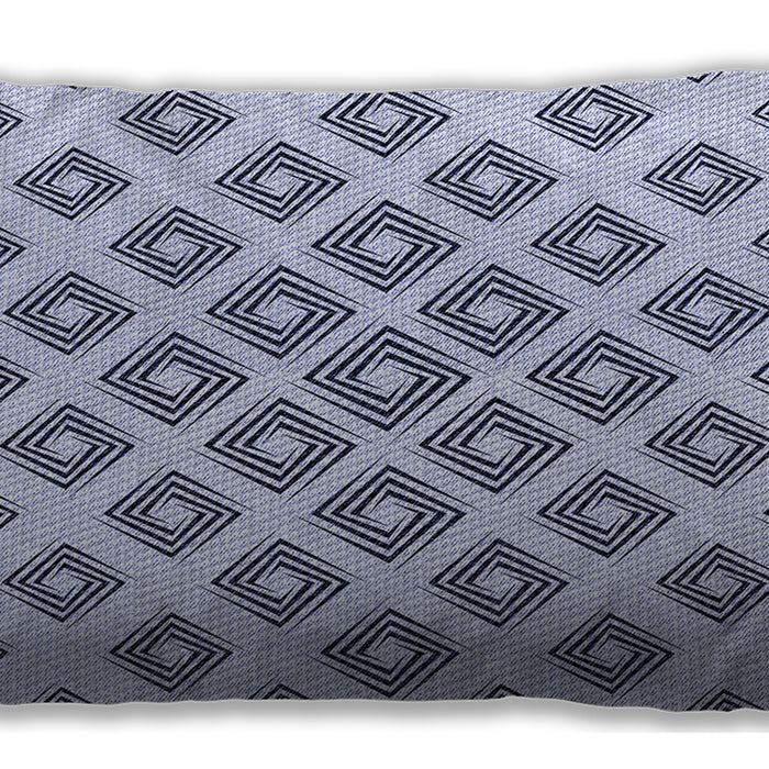 Patterned Rectangular Lavender Blue Lumbar Throw Pillow, 13 inch by 19 inch, lbpat143blu
